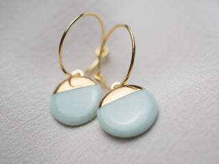 Boucles d'oreilles Sunrise Or & Menthe