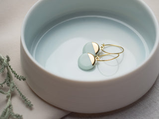 Boucles d'oreilles Sunrise Or & Menthe