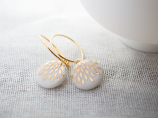 Earrings Magic Drops Gold & White