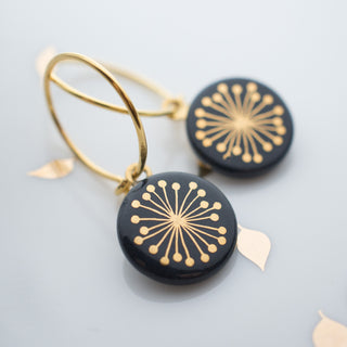 Earrings Fiori Gold & Black