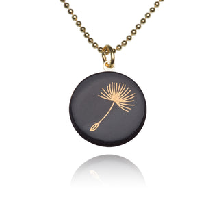 Kette Pusteblume Gold & Schwarz