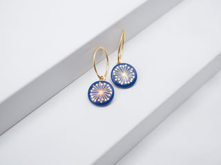Ohrringe Fiori Gold & Blau