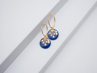 Boucles d'oreilles Dolde Or & Bleu