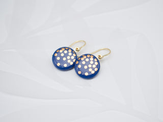 Ohrringe Goldregen Gold & Blau