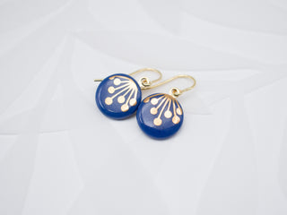 Boucles d'oreilles Dolde Or & Bleu