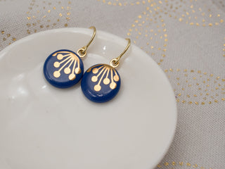 Boucles d'oreilles Dolde Or & Bleu