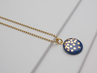 Collier Argent Pluie Doré & Bleu
