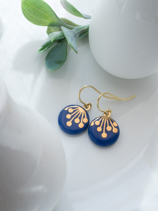 Boucles d'oreilles Dolde Or & Bleu