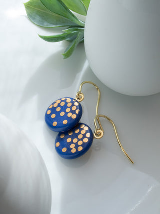 Ohrringe Goldregen Gold & Blau