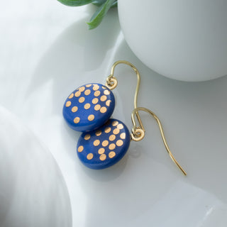 Ohrringe Goldregen Gold & Blau