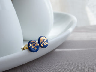 Boucles d'oreilles Dolde Or & Bleu
