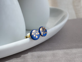 Boucles d'oreilles Dolde Or & Bleu