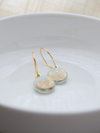 Boucles d'oreilles Océan Or & Menthe