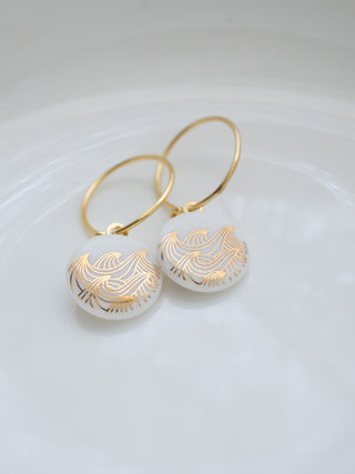 Ohrringe Ocean Gold & Weiß