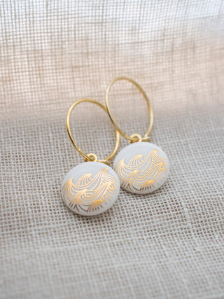 Ohrringe Ocean Gold & Weiß