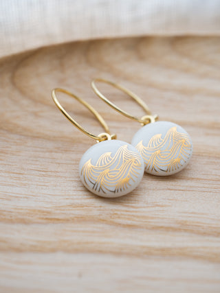 Ohrringe Ocean Gold & Weiß
