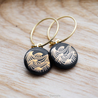 Earrings Ocean Gold & Black