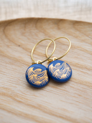 Earrings Ocean Gold & Black