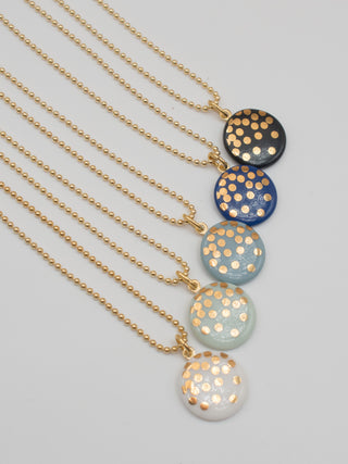 Collier Gold Rain Or & Menthe