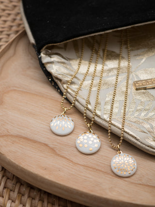 Kette Goldregen Gold & Weiß