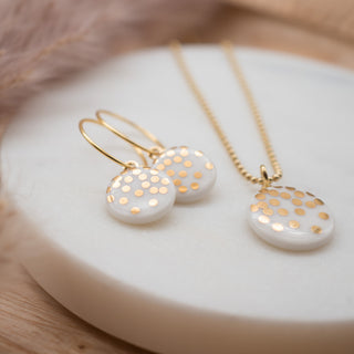 Earrings Goldrain Gold & White