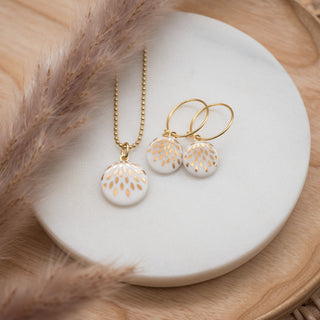 Earrings Magic Drops Gold & White