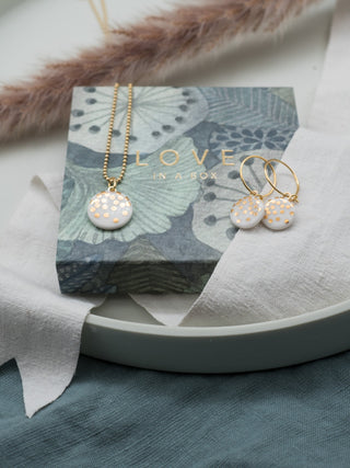 Collier Gold Rain Or & Menthe