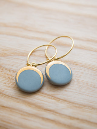 Boucles d'oreilles Luna Or &amp; Turquoise