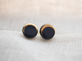 Ohrstecker Luna Gold & Schwarz