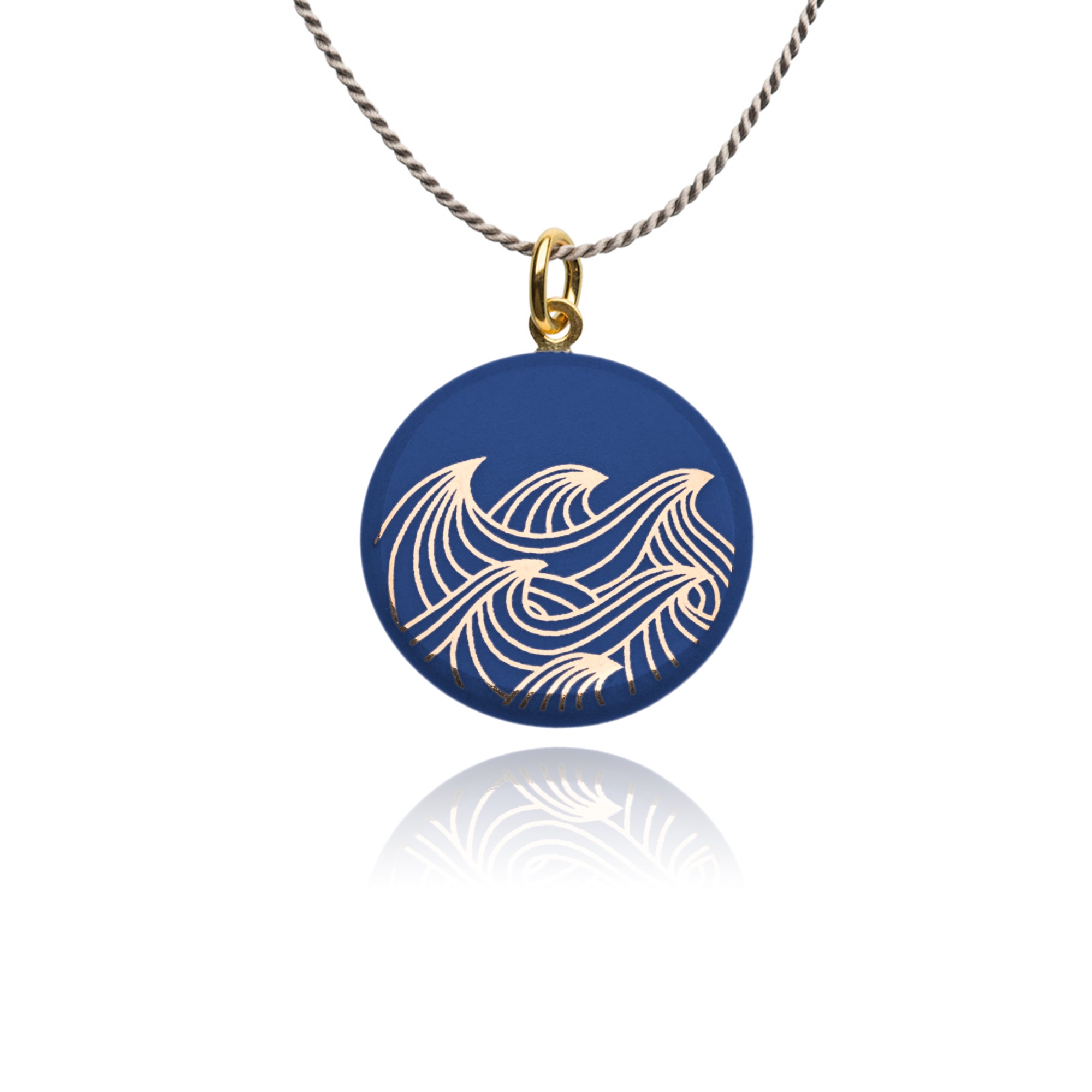 Collier Océan Or & Bleu