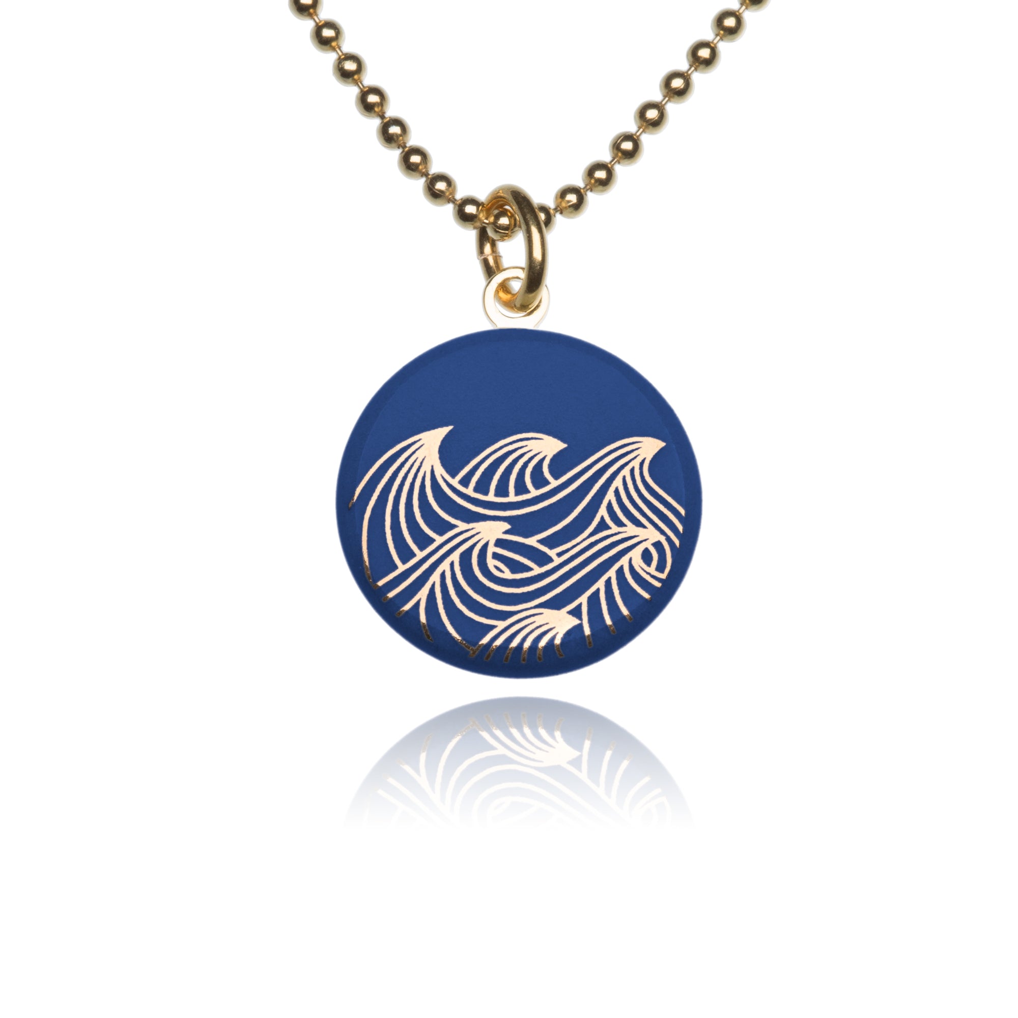 Collier Océan Or & Bleu