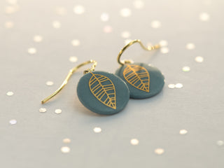 Earrings Umbel Gold &amp; Turquoise