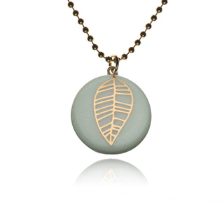 Kette Blatt Gold & Mint