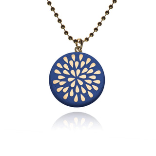 Kette Tropfen Gold & Blau