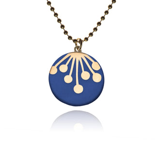 Kette Dolde Gold & Blau