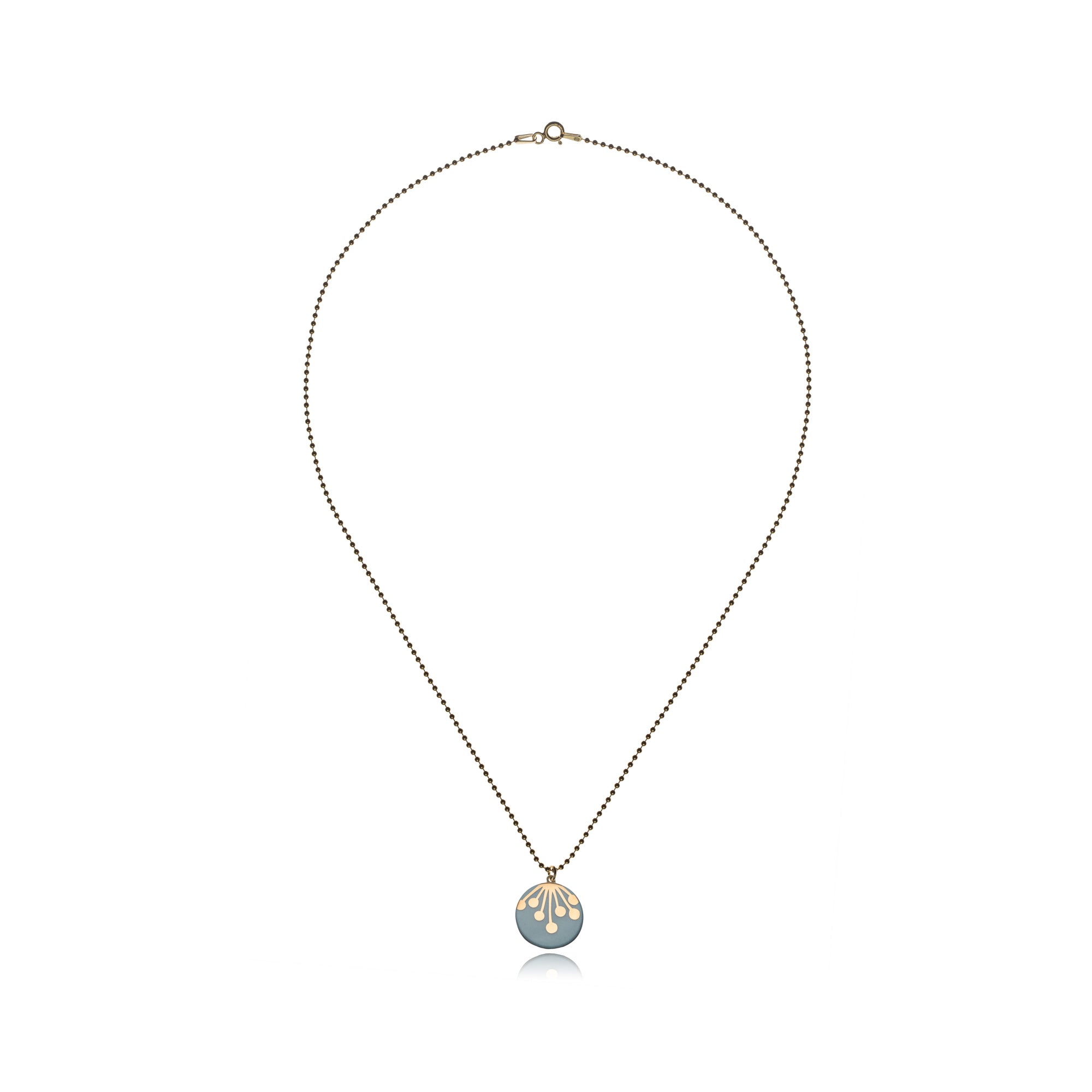 Collier Fiori Or & Turquoise