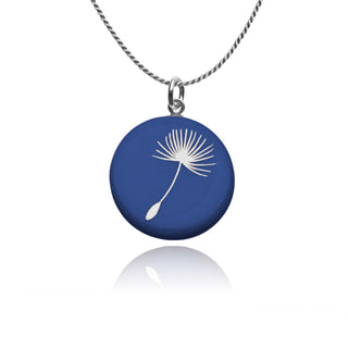 Kette Pusteblume Silber & Blau