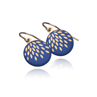 Boucles d'oreilles gouttes magiques or &amp; bleu