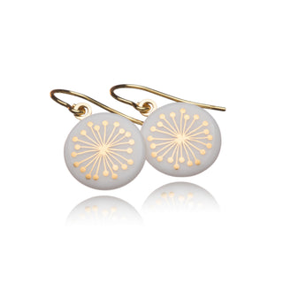 Boucles d'oreilles Fiori Or &amp; Blanc