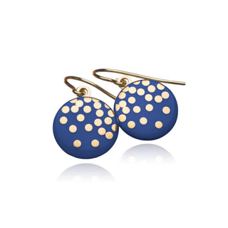 Boucles d'oreilles Gold Rain Or &amp; Bleu