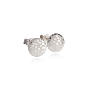 Boucles d'oreilles clous Silver Rain Argent &amp; Blanc