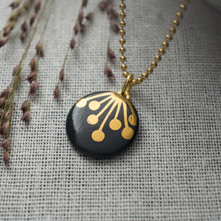 Necklace Umbel Gold &amp; Black