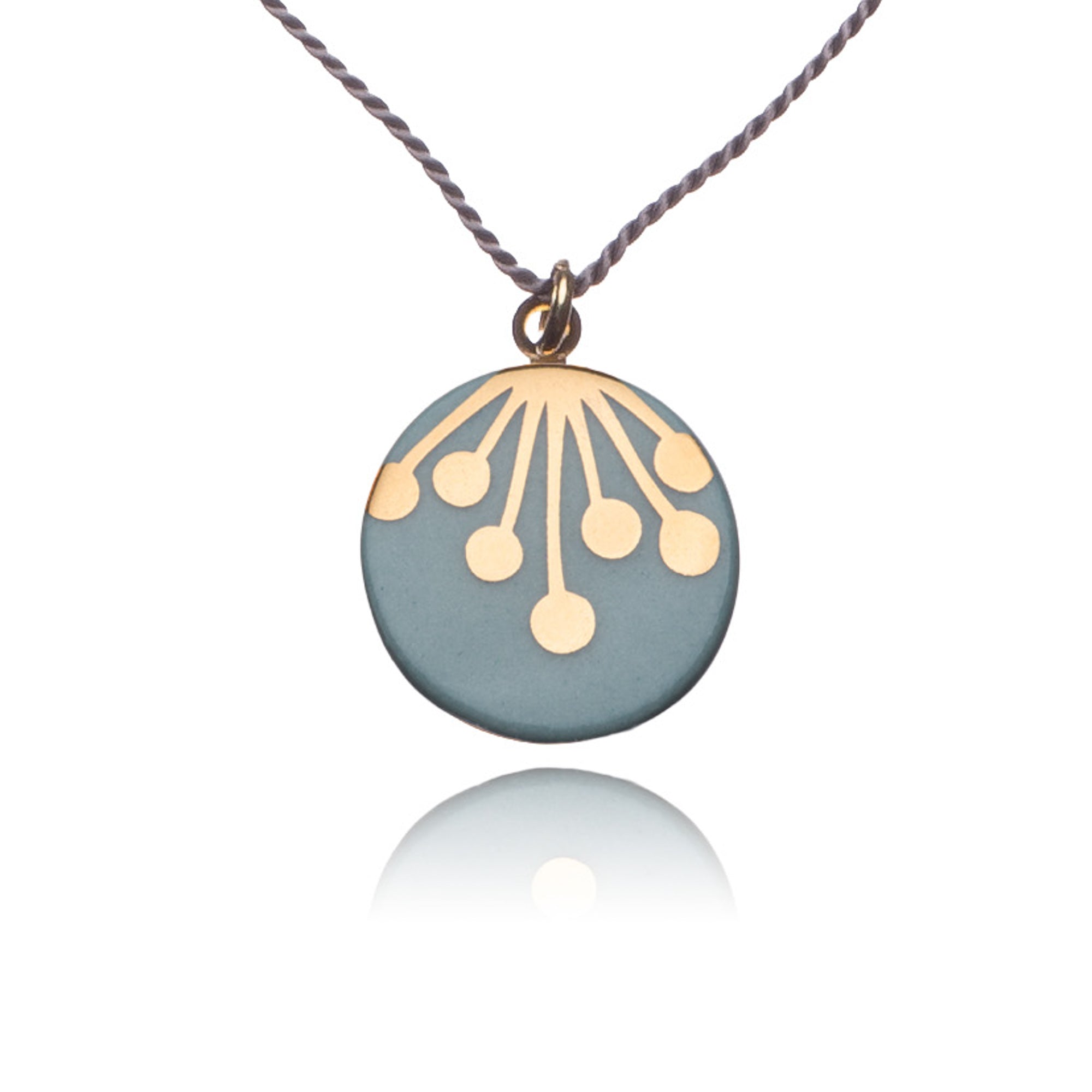 Collier Fiori Or & Turquoise