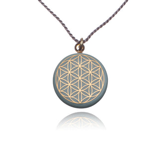 Necklace Flower of Life Gold &amp; Turquoise