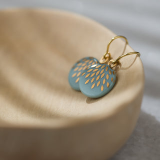 Earrings Magic Drops Gold &amp; Turquoise