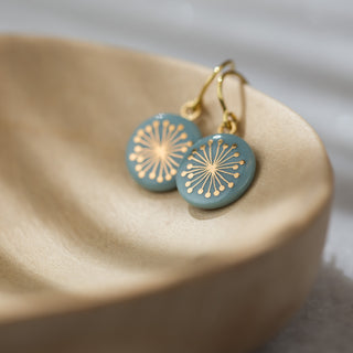 Earrings Fiori Gold &amp; Turquoise