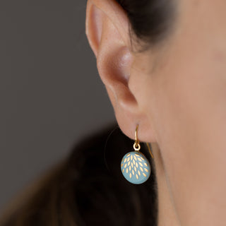 Boucles d'oreilles gouttes magiques or &amp; turquoise