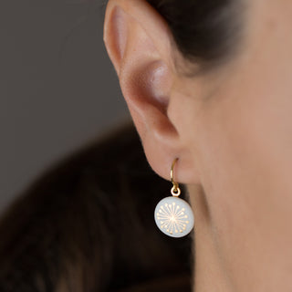 Boucles d'oreilles Fiori Or &amp; Blanc