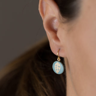 Earrings Umbel Gold &amp; Turquoise