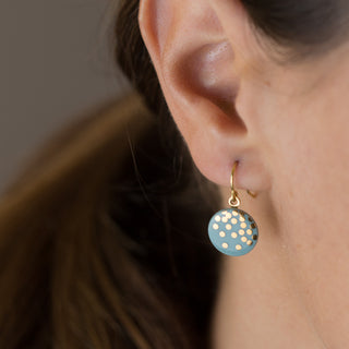 Boucles d'oreilles Gold Rain Or &amp; Turquoise